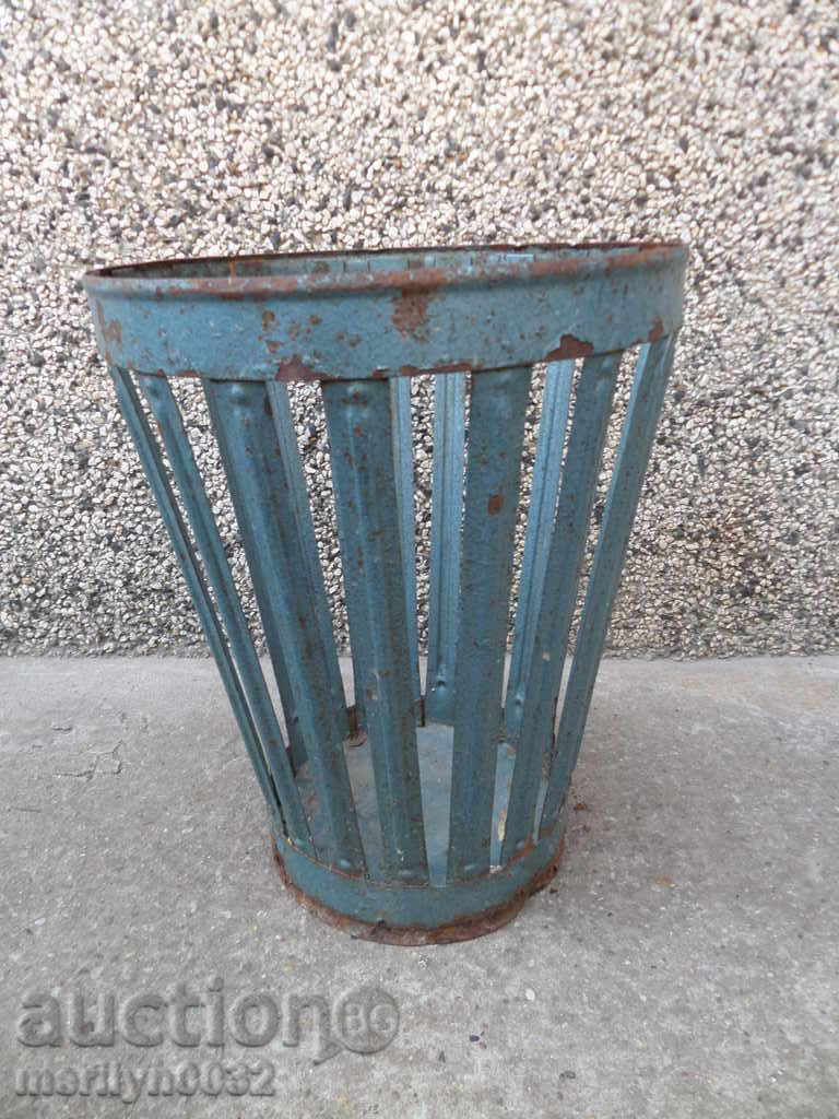 An old metal bin from an office of the Earl of Sofia, Bulgaria
