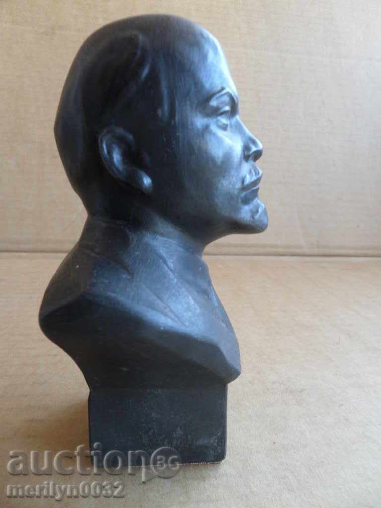 Aluminum bust of Lenin, figure, plastic, statuette - 7
