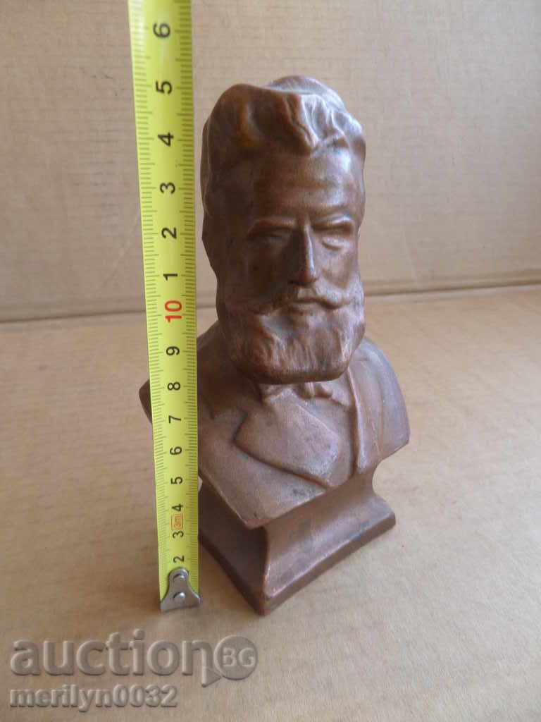 Auction  Ceramic bust of Hristo Botev figure plastic statuette