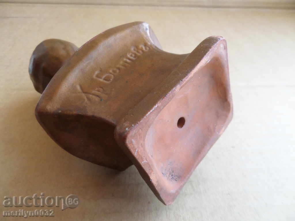 Ceramic bust of Hristo Botev figure plastic statuette - 6