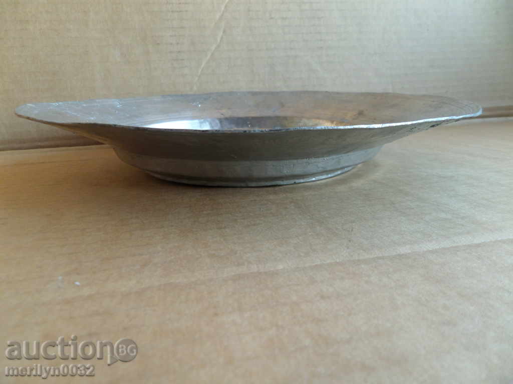 Ancient tin tin, saucer, bowl, tass, copper pot, baker - 6