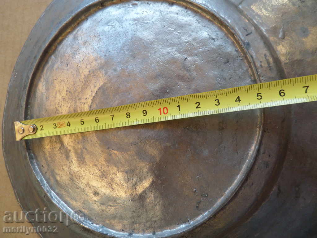 Ancient tin tin, saucer, bowl, tass, copper pot, baker - 7