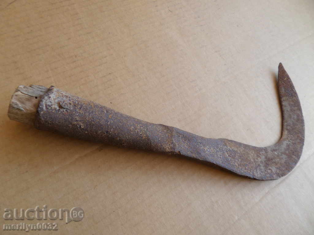 Old forged knife, blade, wrought iron, knife, chopper with price 33.00 BGN | € 16.87