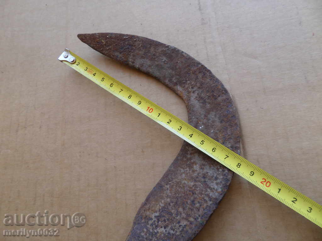 Auction  Old forged knife, blade, wrought iron, knife, chopper