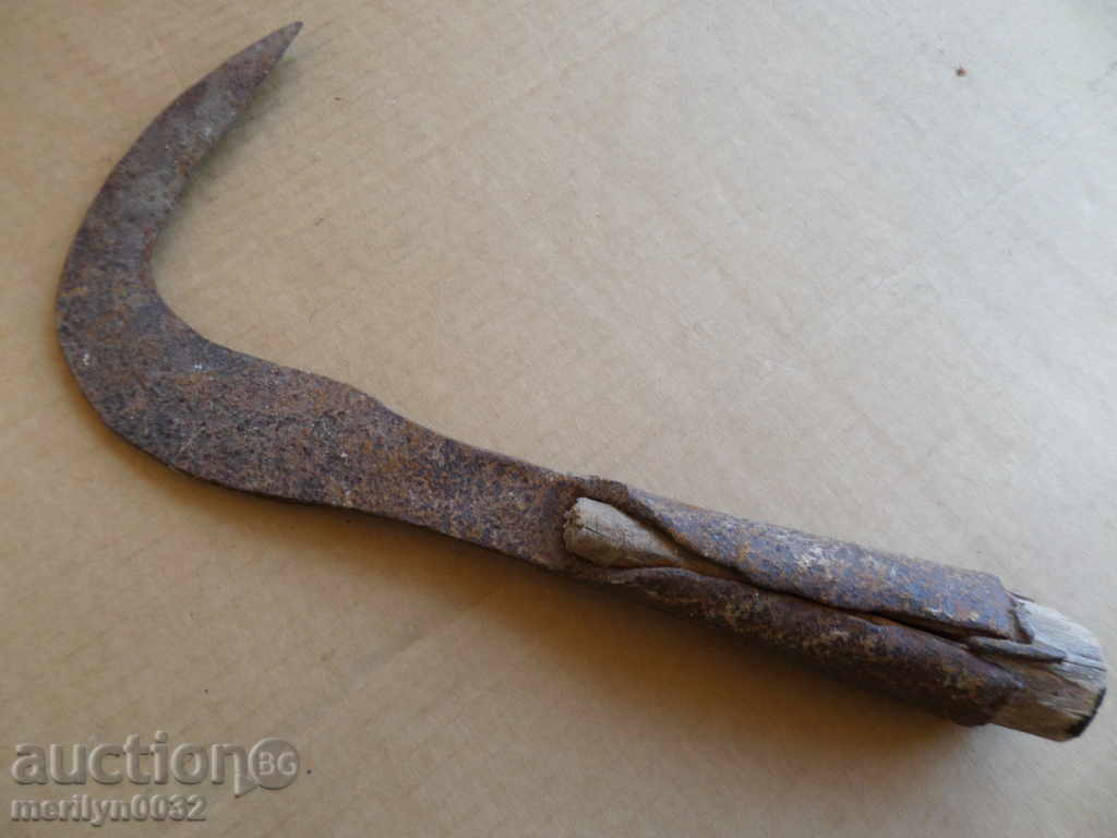 Old forged knife, blade, wrought iron, knife, chopper - 5