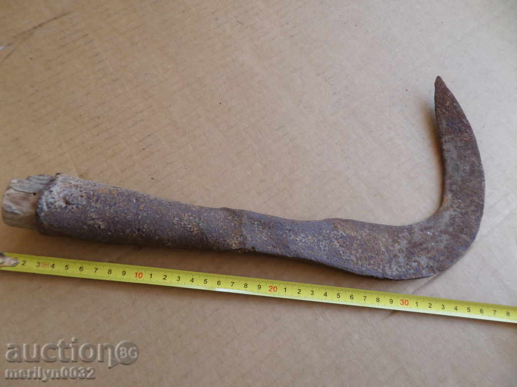 Old forged knife, blade, wrought iron, knife, chopper - 6