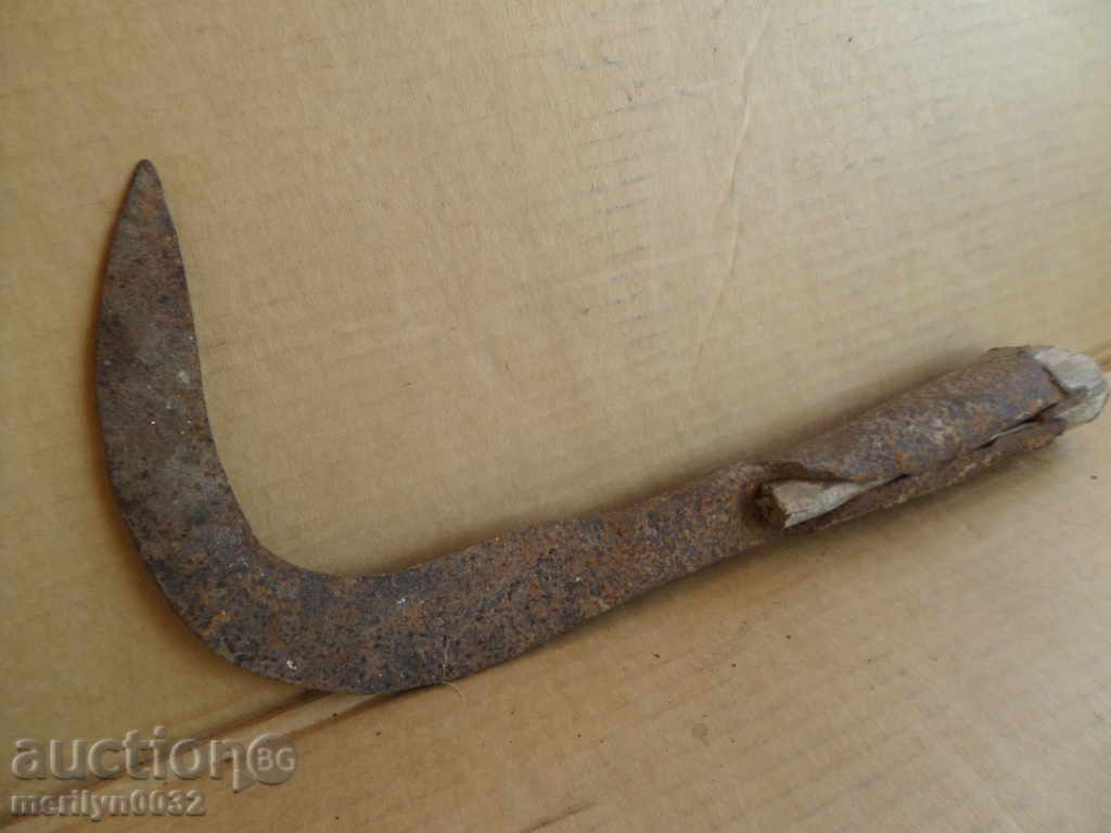 Old forged knife, blade, wrought iron, knife, chopper - 7