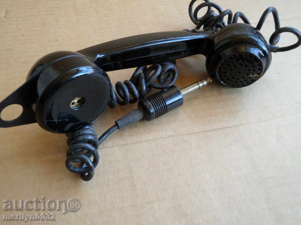 Παλιά βακελίτη ακουστικό τηλεφώνου, τηλέγραφου