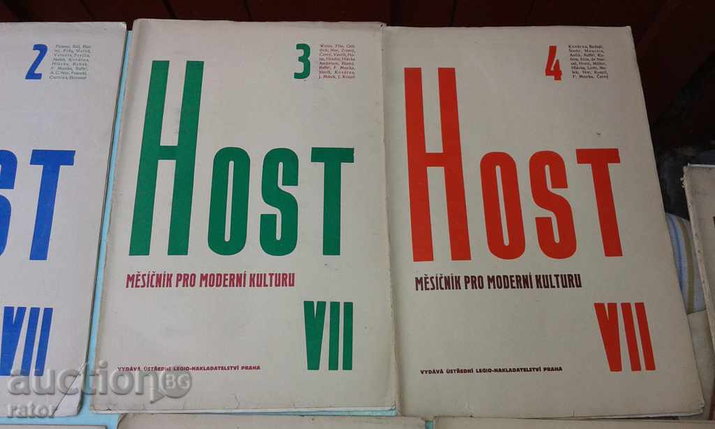 Auction The HOST - Czechoslovakia Magazine 1923, 1927. 10 pieces Auction The HOST - Czechoslovakia Magazine 1923, 1927. 10 pieces