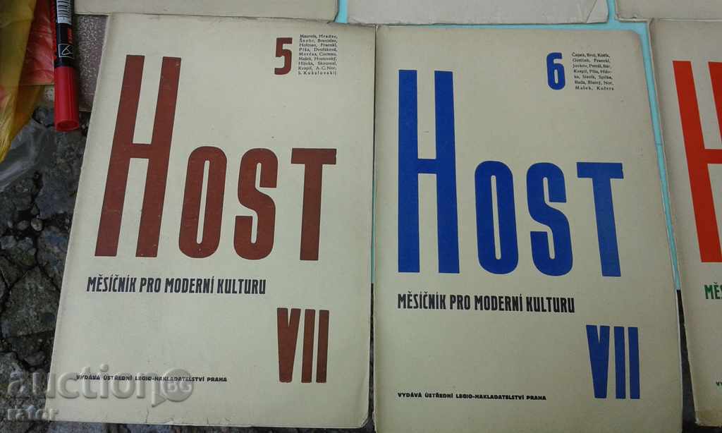 Delivery of The HOST - Czechoslovakia Magazine 1923, 1927. 10 pieces Delivery of The HOST - Czechoslovakia Magazine 1923, 1927. 10 pieces