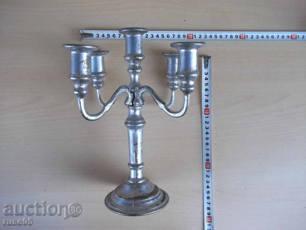 Bronze candlestick for 5 pcs. candles - 1,720 kg. with price 40.00 BGN | € 20.45 Bronze candlestick for 5 pcs. candles - 1,720 kg. with price 40.00 BGN | € 20.45
