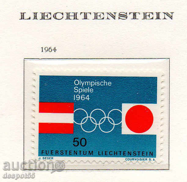 1964. Liechtenstein. Jocurile Olimpice de vară, Tokyo.