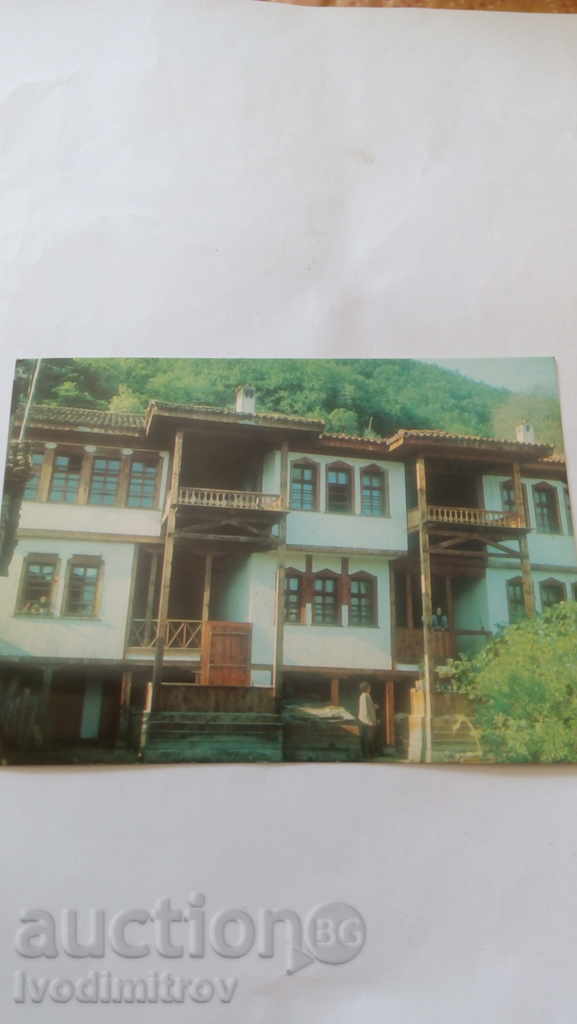 Καρτ ποστάλ Bratcigovo Popov σπίτι 1979