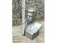 Aluminum bust of Stalin figure, plastic, statuette