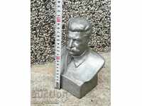 Bust din aluminiu al figurinei lui Stalin, plastic, statuetă