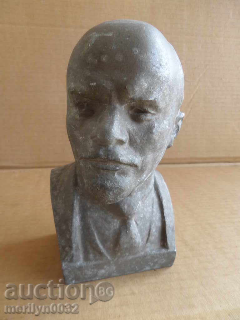 Aluminum bust of Lenin, figure, plastic, statuette