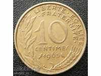 Γαλλία - 10 centimes 1965