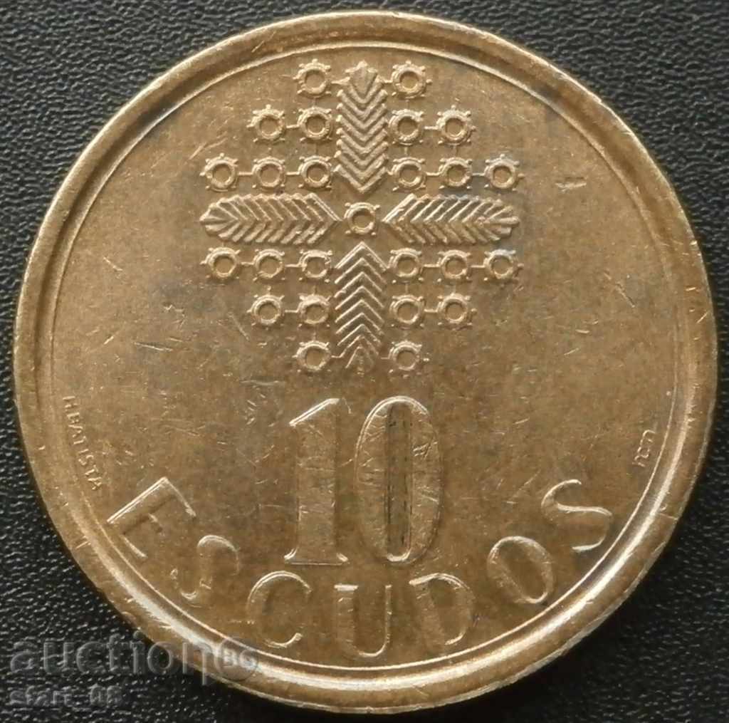 Portugalia 10 escudos 1987.