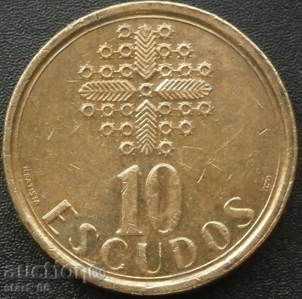 Portugalia 10 escudos 1988.