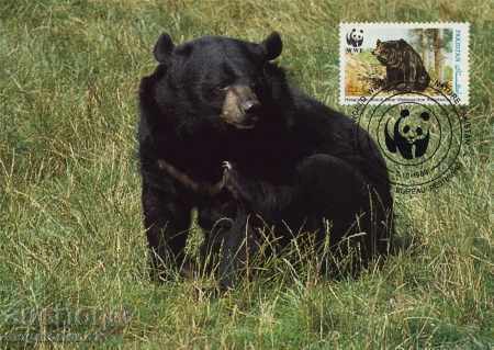 Livrarea Set de cărți maxime WWF Pakistan 1989 - urs himalayan
