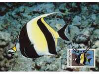 WWF комплект карти максимум Малдиви 1986 - рифови риби