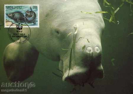 Auction  WWF card set maximum Vanuatu 1988 - dugong