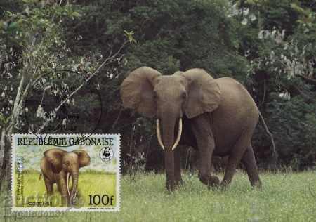 Delivery of WWF card set maximum - Gabon 1988 Delivery of WWF card set maximum - Gabon 1988