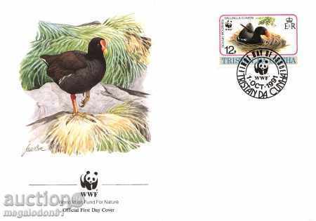 WWF kit first. envelopes Tristan da Cunha 1991 - birds with price 3.00 BGN | € 1.53