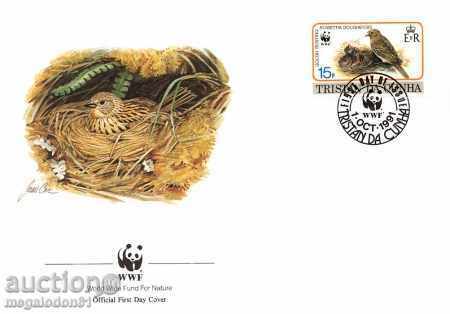 Delivery of WWF kit first. envelopes Tristan da Cunha 1991 - birds
