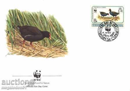 WWF που parvodn. φακέλους Tristan da Cunha 1991 - πουλιά