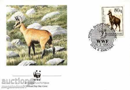 Auction WWF FDC Albania Set 1991 - Wild Goat Auction WWF FDC Albania Set 1991 - Wild Goat