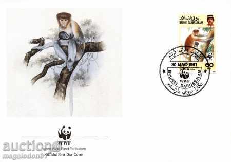 Delivery of WWF FDC Brunei Set 1991