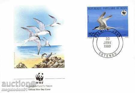 Delivery of WWF FDC Benin kit, tuna fish 1989
