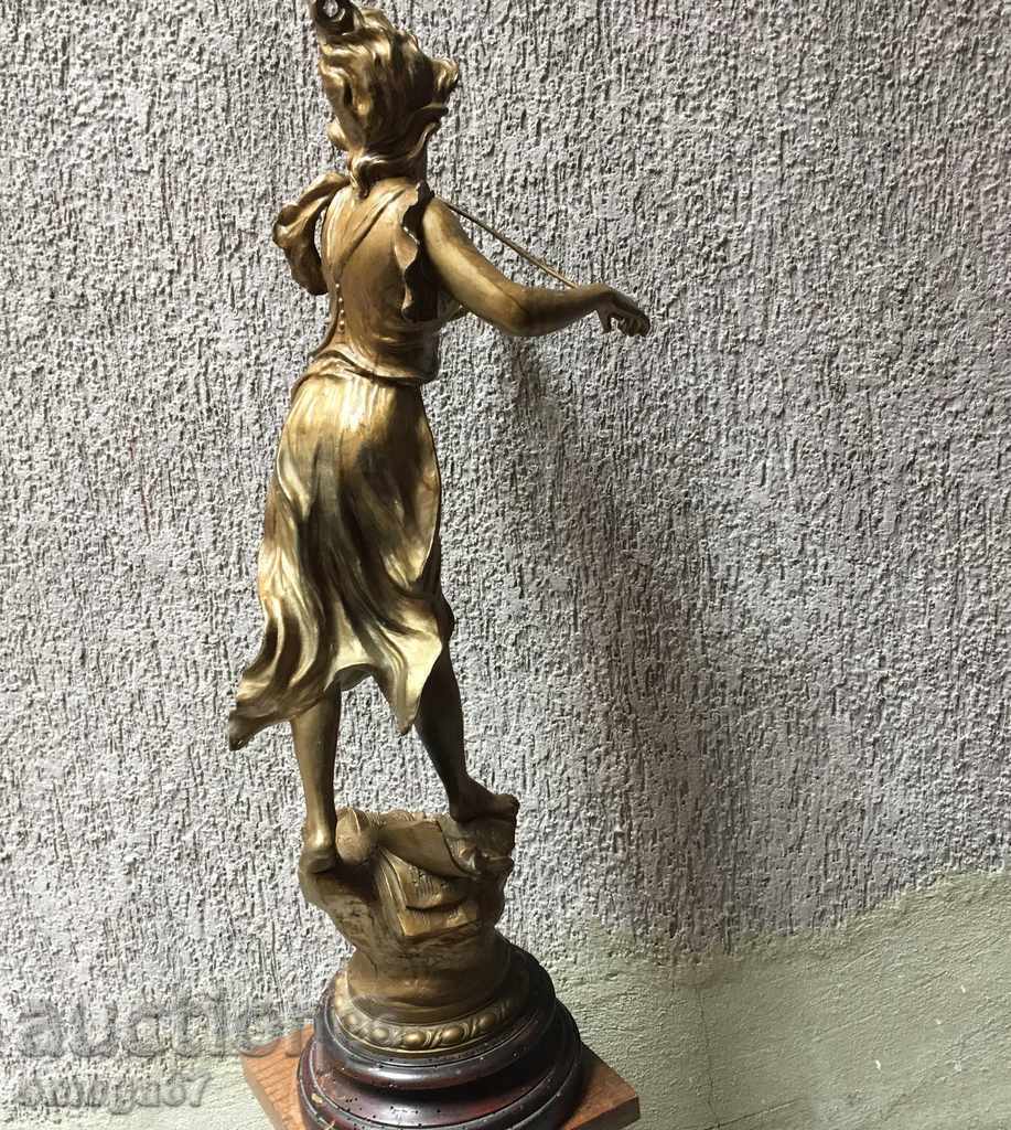 Голяма старинна статуетка LA MUSIQUE - 6 Голяма старинна статуетка LA MUSIQUE - 6
