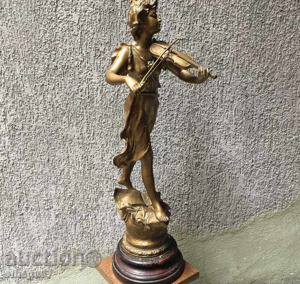Голяма старинна статуетка LA MUSIQUE - 7 Голяма старинна статуетка LA MUSIQUE - 7