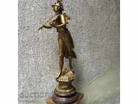 Голяма старинна статуетка LA MUSIQUE
