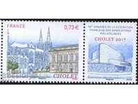 Καθαρό σήμα Αρχιτεκτονική Cholet Φιλοτελική Κογκρέσο το 2017 η Γαλλία