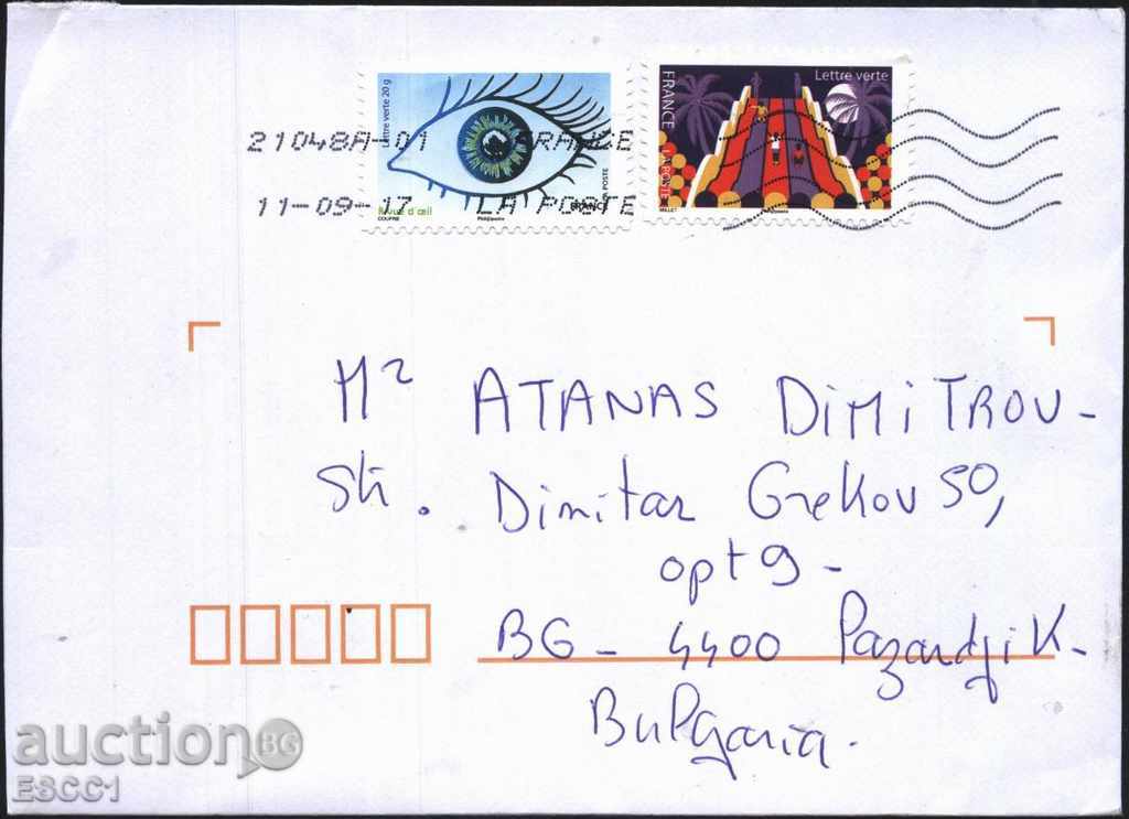 Ταξίδεψα φάκελο με γραμματόσημα από τη Γαλλία