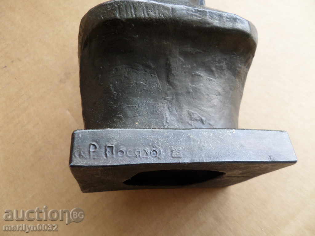 Aluminum bust of Lenin, figure, plastic, statuette - 5