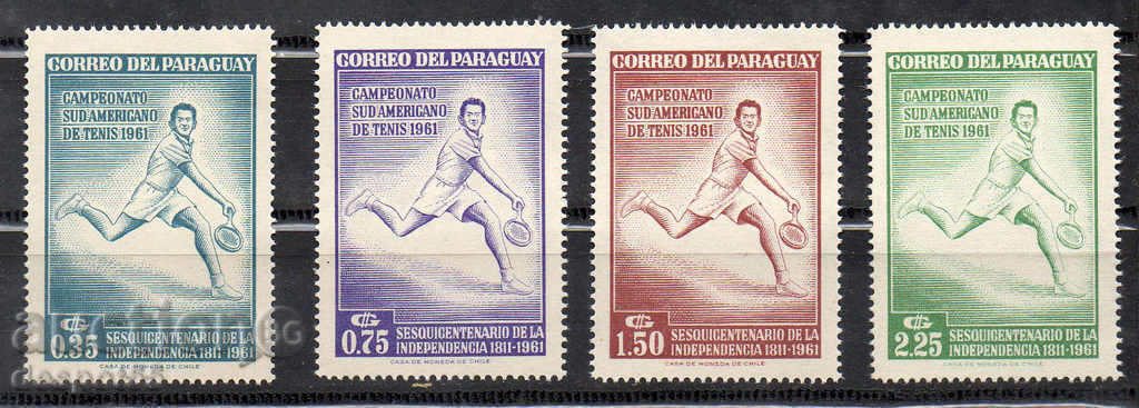 1962. Парагвай. Южно-американски шампионат, тенис на корт.