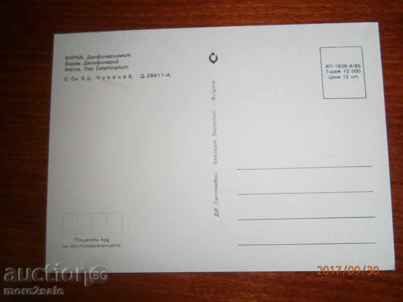 Postcard - VARNA - DELPHINIUM - 1985 with price 1.00 BGN | € 0.51 Postcard - VARNA - DELPHINIUM - 1985 with price 1.00 BGN | € 0.51