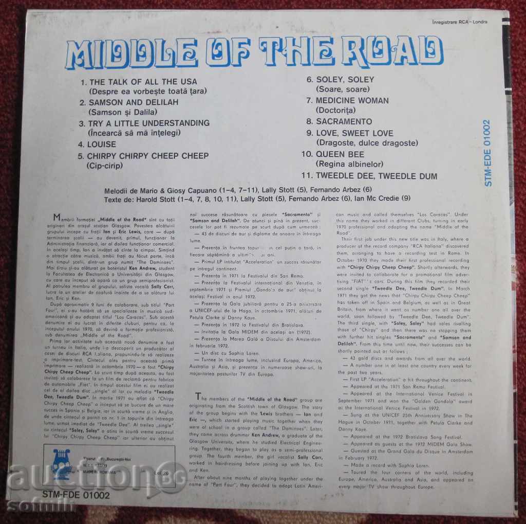 music plate Middle of the road with price 20.00 BGN | € 10.23