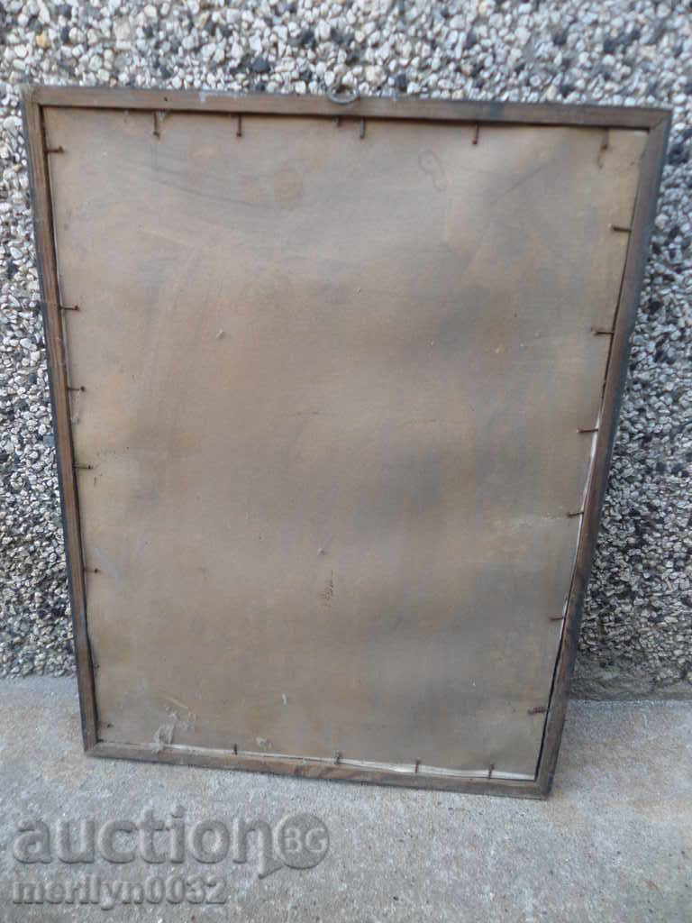 Auction  Picture framed by Konstantin Stoilov with autograph portrait