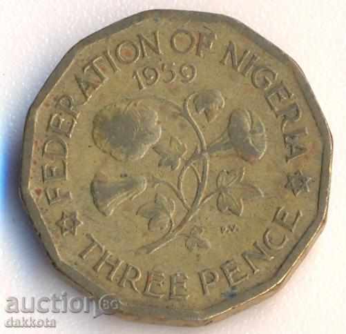 Нигерия 3 пенса 1959 година