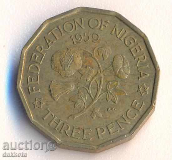 Nigeria 3 pence 1959