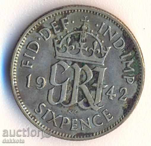 Marea Britanie 6 pence 1942