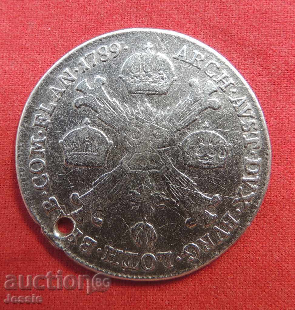 1/4 Kronenthaler 1789 În Țările de Jos austriece Franz Joseph II