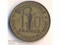 Δυτική Αφρική (BCEAO) 10 φράγκα το 1959