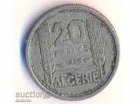 French Algeria 20 francs 1956