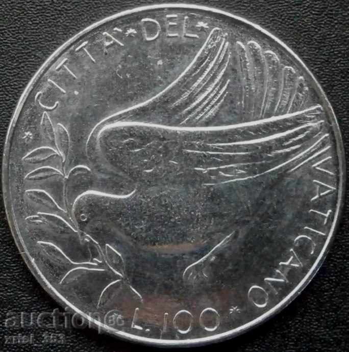 Vatican 100 liras 1977 / XV